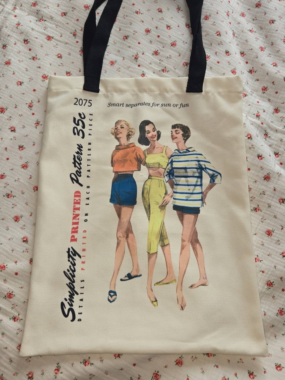 Simplicity Vintage Retro Sewing Pattern Sew Bag Tote Some Separates for Fun Sun